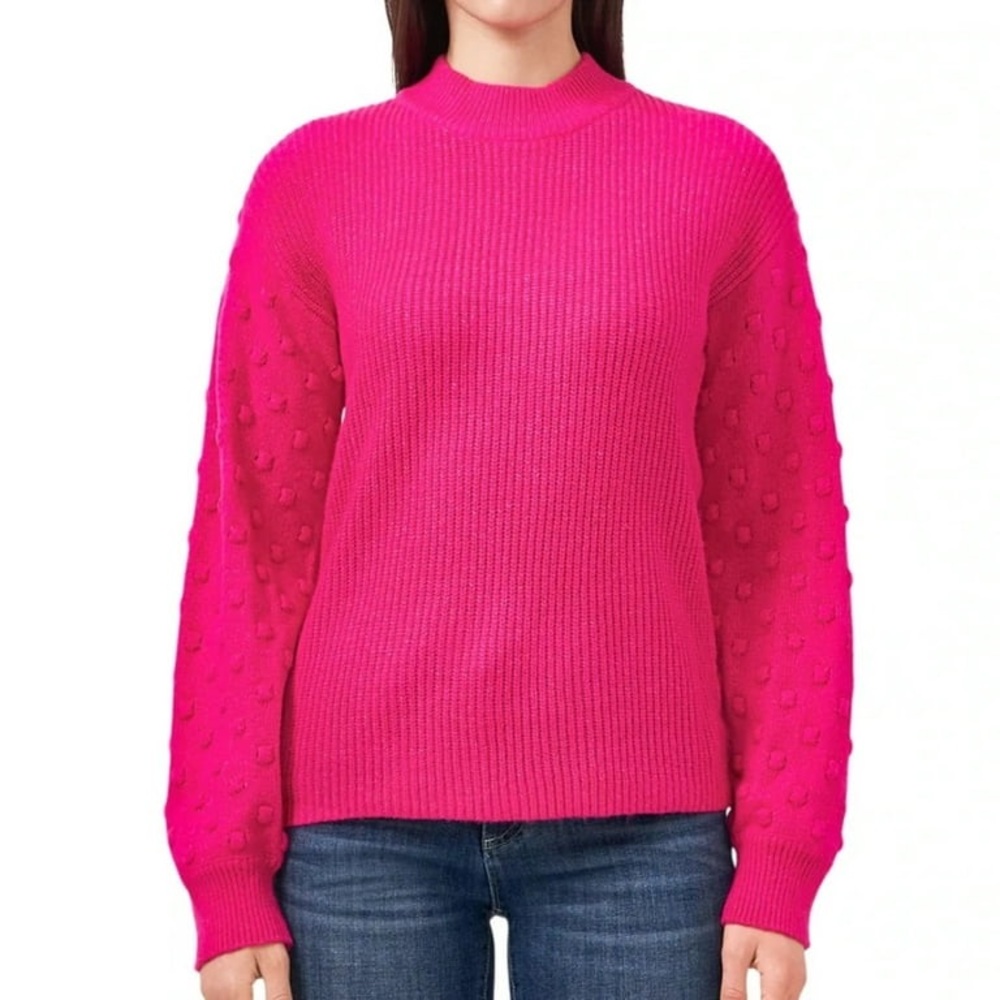 Vince Camuto - Bobble Stitch Sleeve Pullover Sweater *like new*